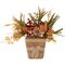 Northlight 19" Artificial Fall Harvest Foliage with Bow Wall Basket